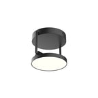 Kuzco Novel 5-in Black Led Semi Flush Mount
