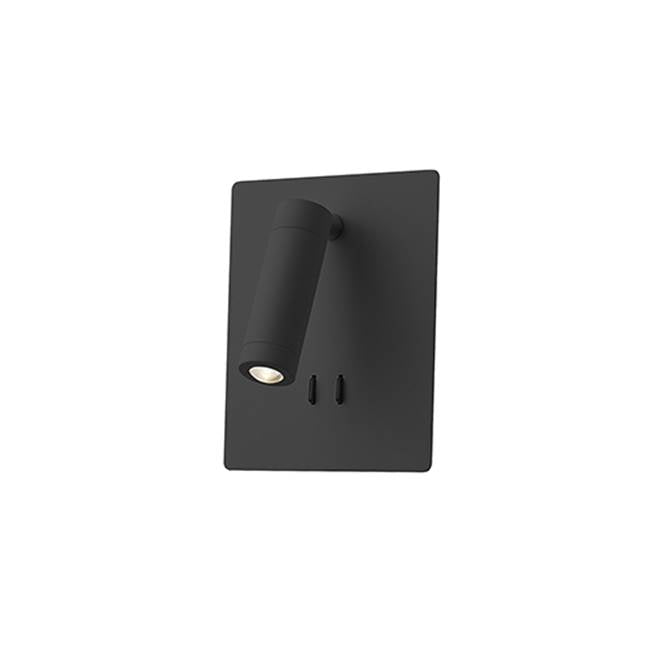 Kuzco Dorchester 6-in Black Led Wall Sconce