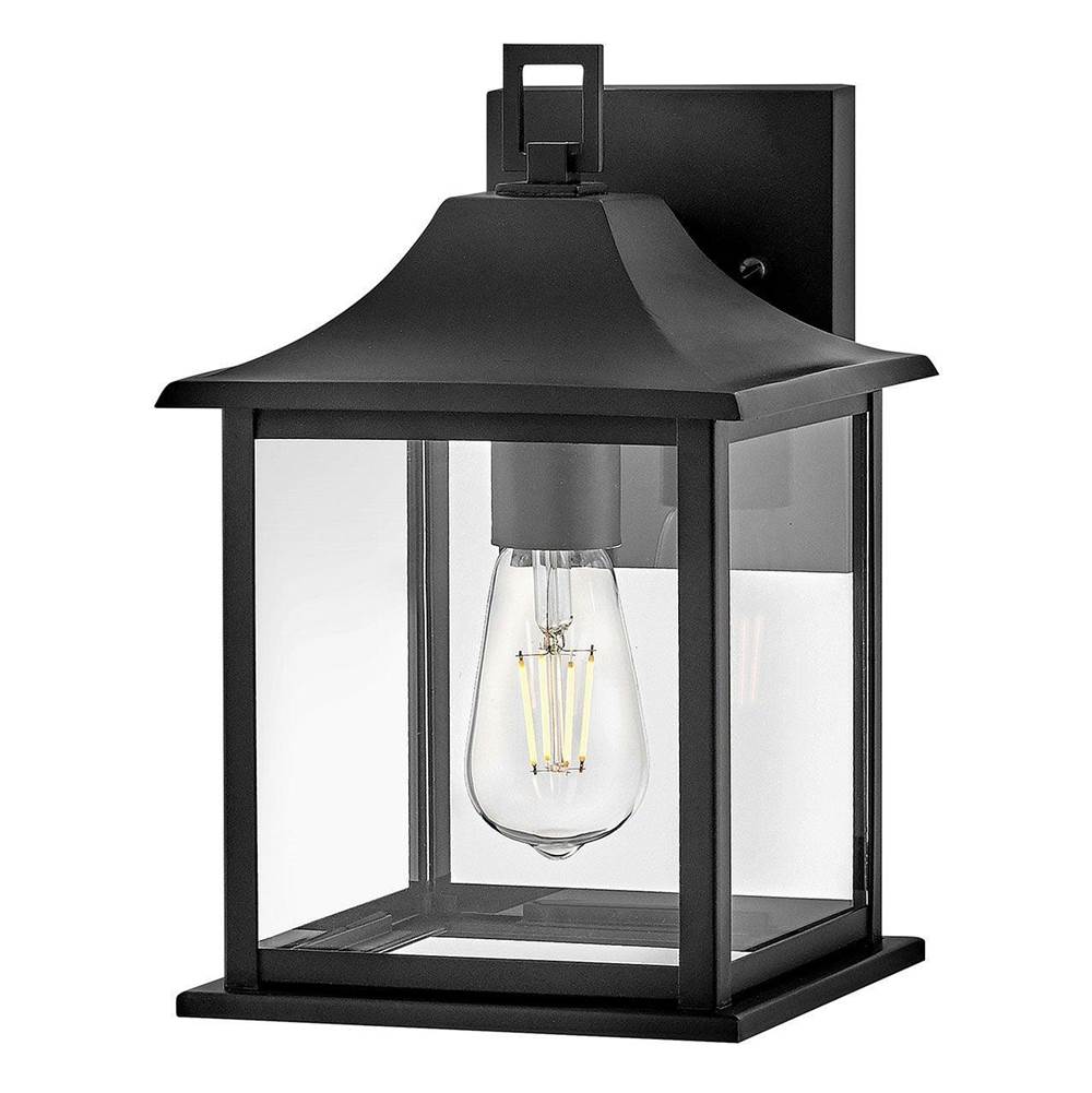 Lark 81590BK Black Small Wall Mount Lantern Image 1
