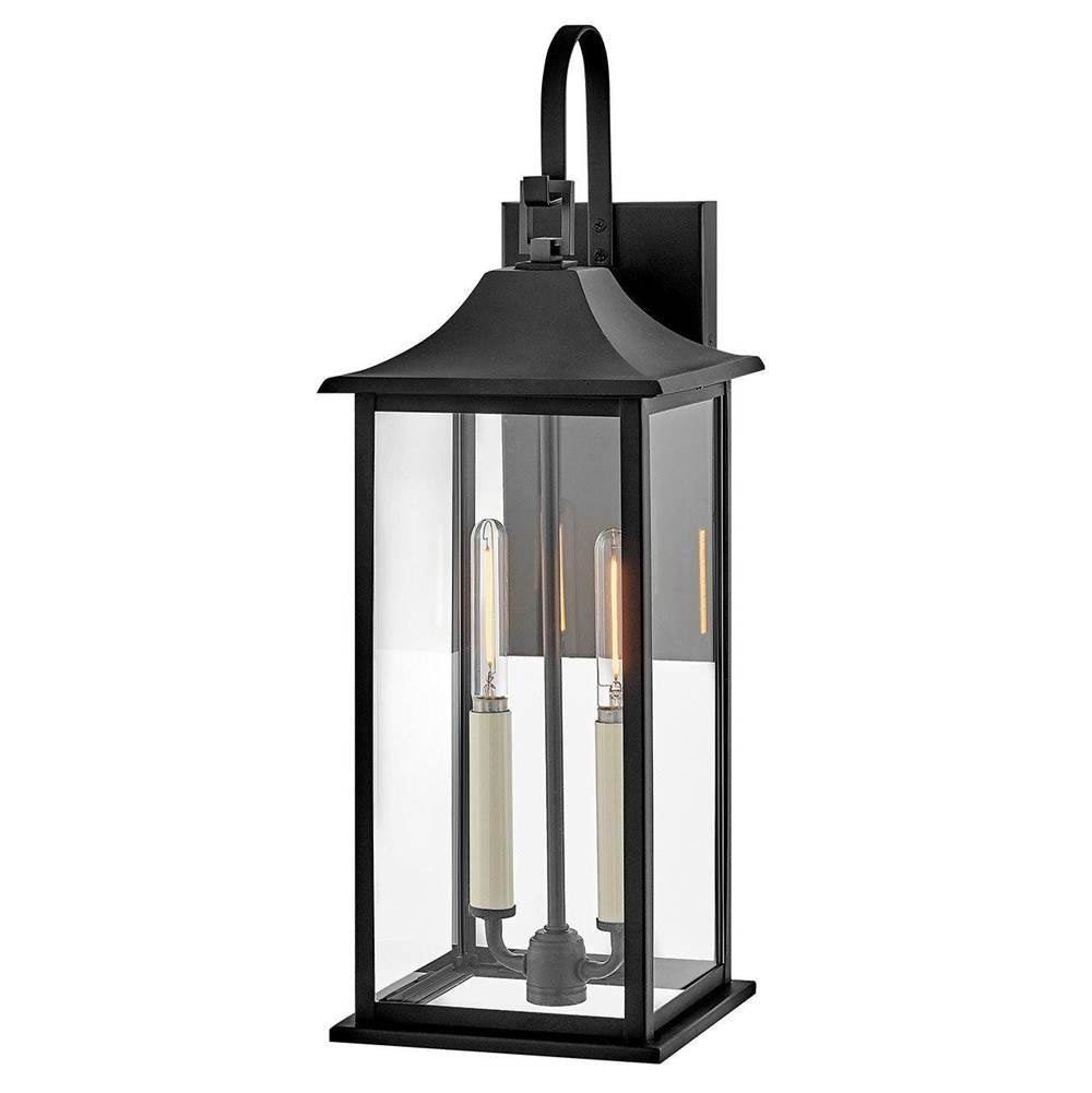 Lark 81594BK Black Medium Wall Mount Lantern Image 1