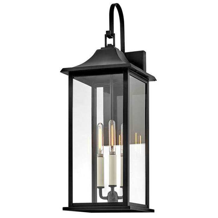 Lark 81595BK Black Large Wall Mount Lantern Image 4