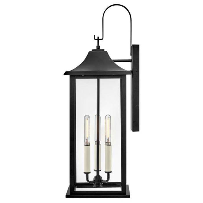 Lark 81595BK Black Large Wall Mount Lantern Image 2