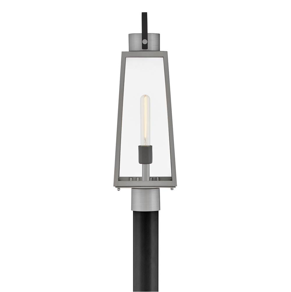 Lark 82001AL Antique Brushed Aluminum Large Post Mount Lantern Image 4