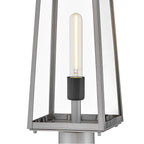 Lark 82001AL Antique Brushed Aluminum Large Post Mount Lantern Image 2