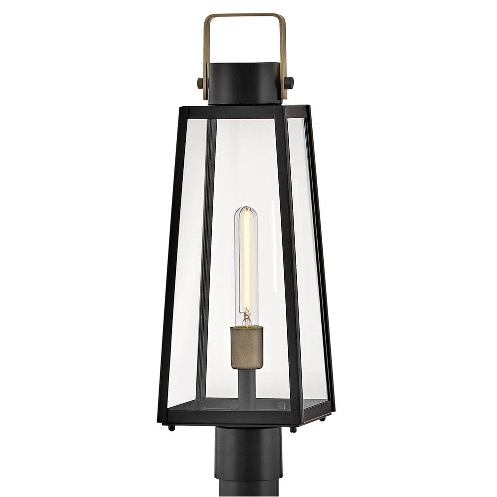 Lark 82001BK Black Large Post Mount Lantern Image 3