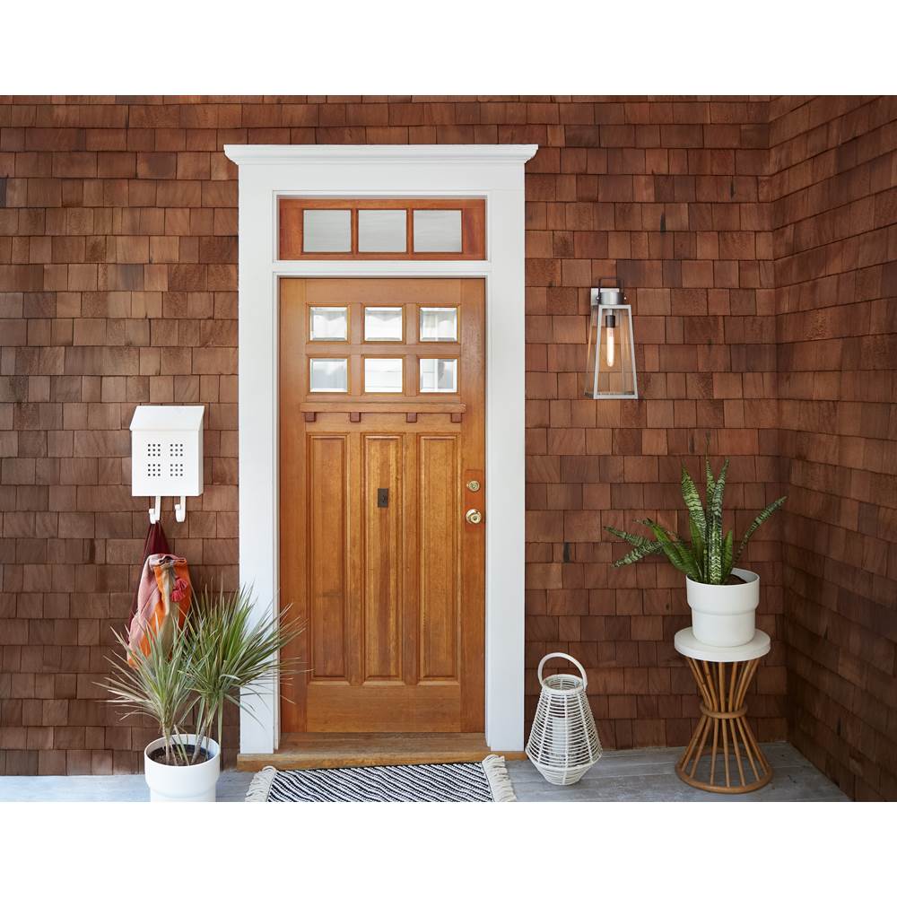 Lark 82004AL Antique Brushed Aluminum Medium Wall Mount Lantern Image 8