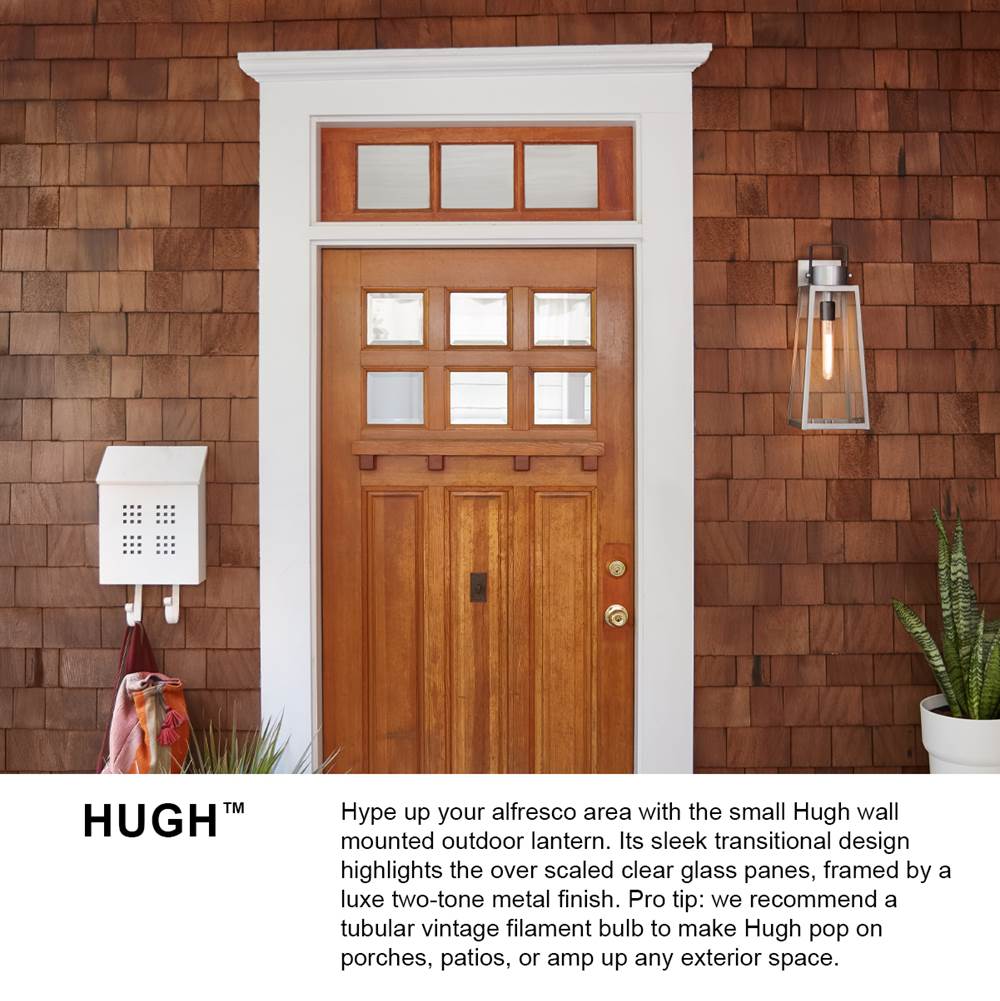Lark 82004AL Antique Brushed Aluminum Medium Wall Mount Lantern Image 2