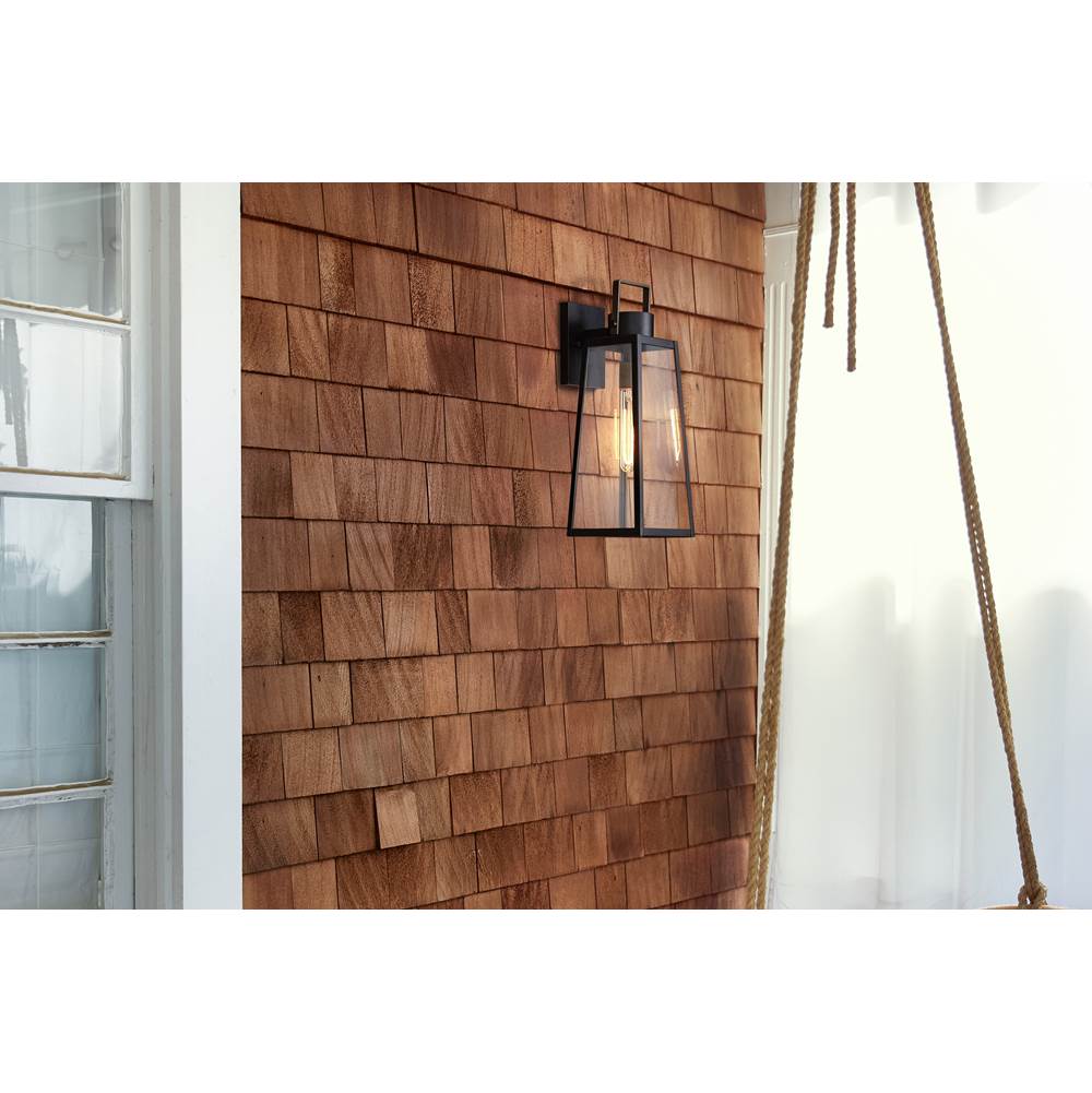 Lark 82004BK Black Medium Wall Mount Lantern Image 8