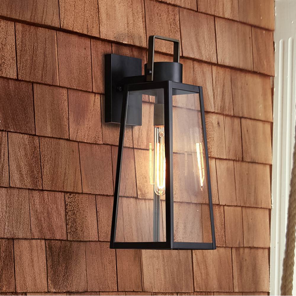 Lark 82004BK Black Medium Wall Mount Lantern Image 7