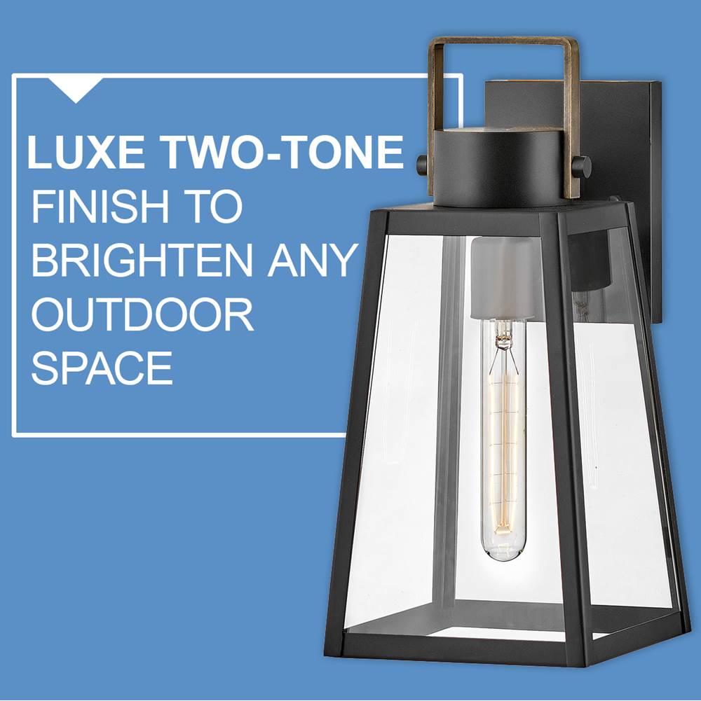 Lark 82004BK Black Medium Wall Mount Lantern Image 2