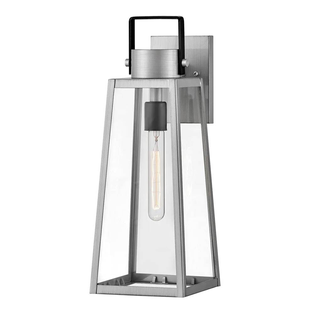 Lark 82004AL Antique Brushed Aluminum Medium Wall Mount Lantern Image 1