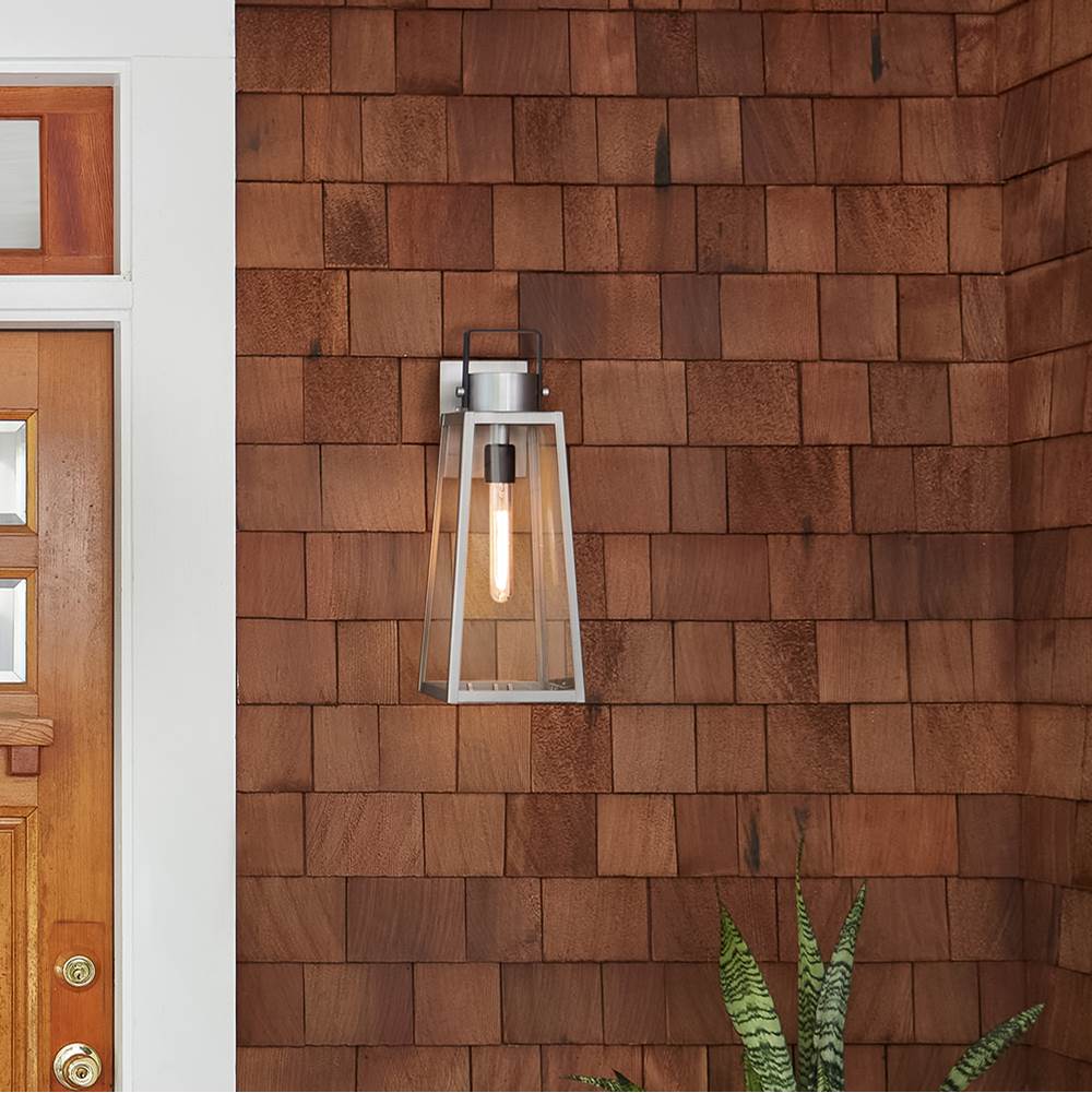 Lark 82005AL Antique Brushed Aluminum Large Wall Mount Lantern Image 4