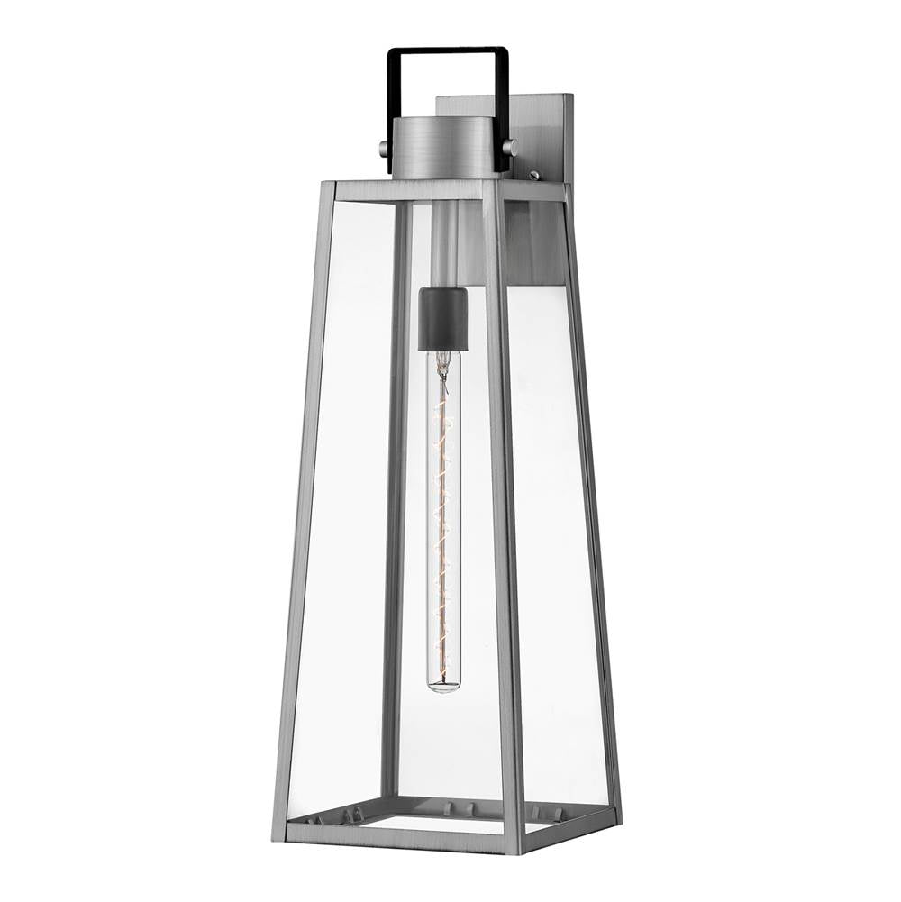 Lark 82005AL Antique Brushed Aluminum Large Wall Mount Lantern Image 1