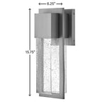 Lark 82010AL-LL Antique Brushed Aluminum Small Wall Mount Lantern Image 4