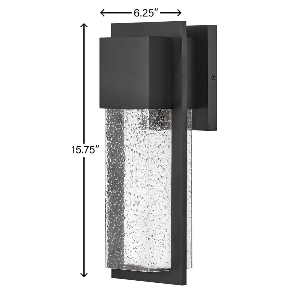 Lark 82010BK-LL Black Small Wall Mount Lantern Image 4