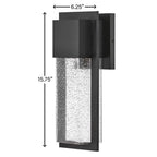 Lark 82010BK-LL Black Small Wall Mount Lantern Image 4