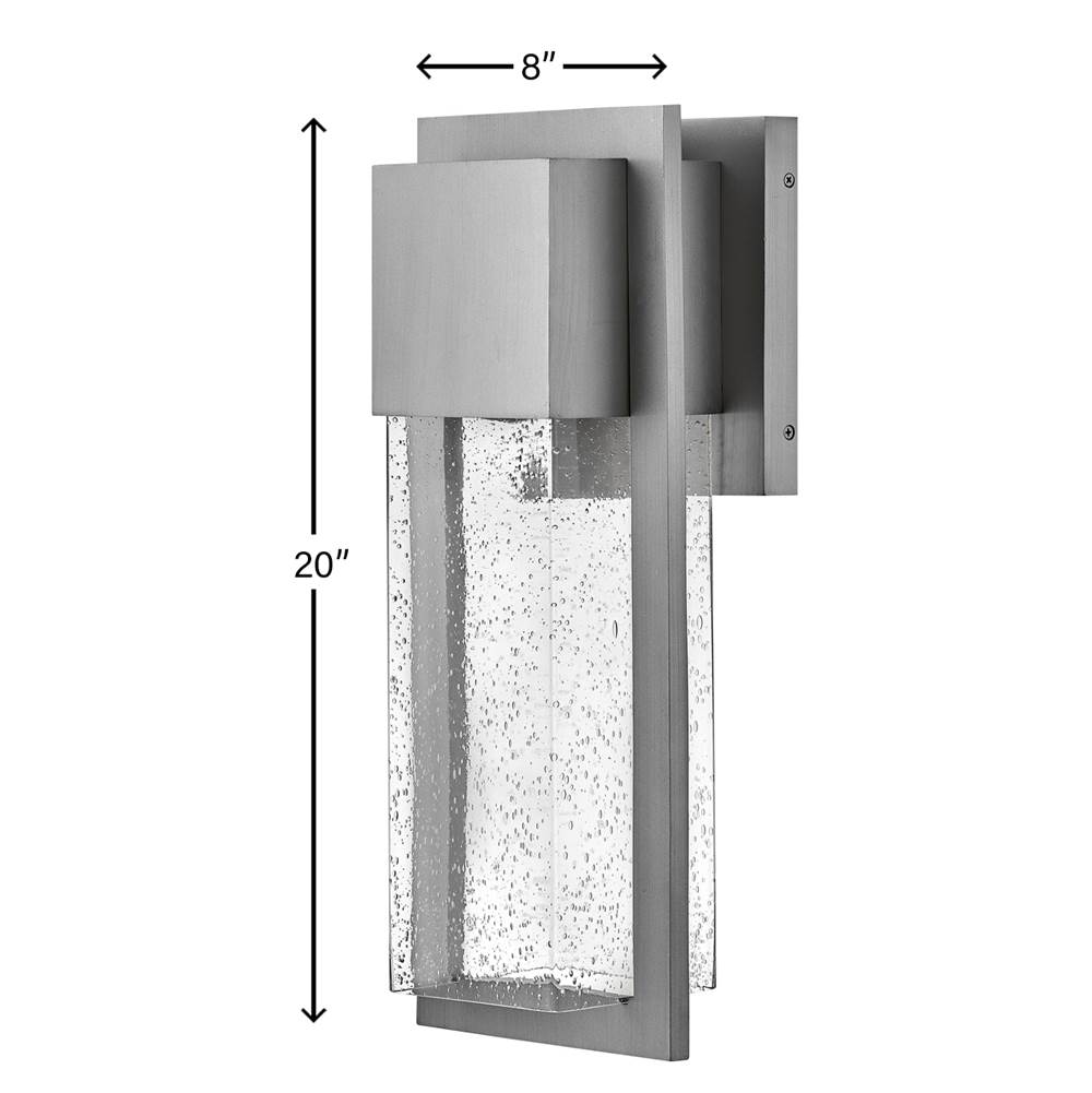 Lark 82014AL-LL Antique Brushed Aluminum Medium Wall Mount Lantern Image 5