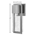 Lark 82014AL-LL Antique Brushed Aluminum Medium Wall Mount Lantern Image 5