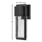 Lark 82014BK-LL Black Medium Wall Mount Lantern Image 5