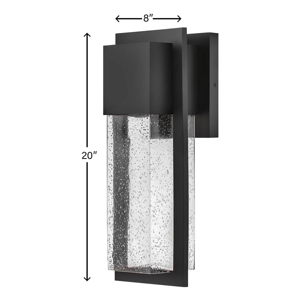 Lark 82014BK-LL Black Medium Wall Mount Lantern Image 5