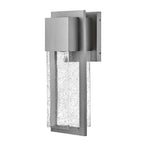 Lark 82014AL-LL Antique Brushed Aluminum Medium Wall Mount Lantern Image 1