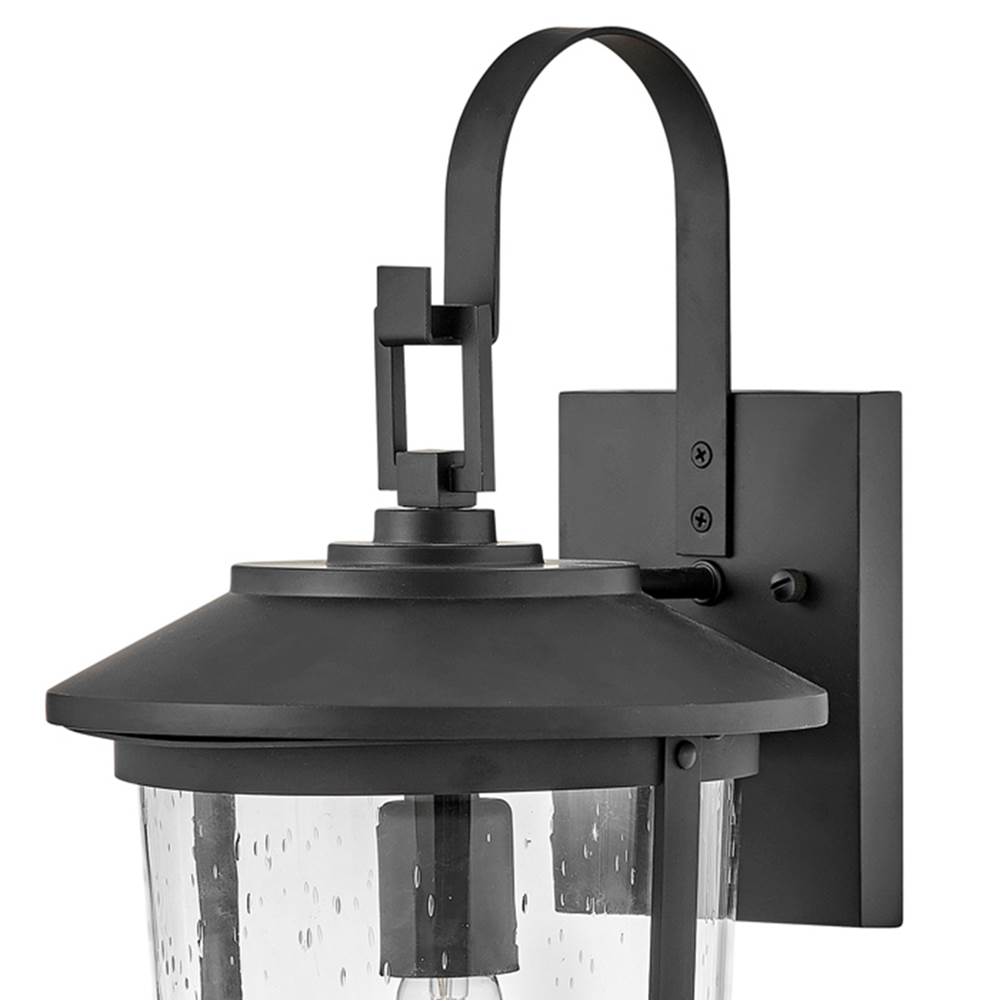Lark 82024BK Black Medium Wall Mount Lantern Image 4