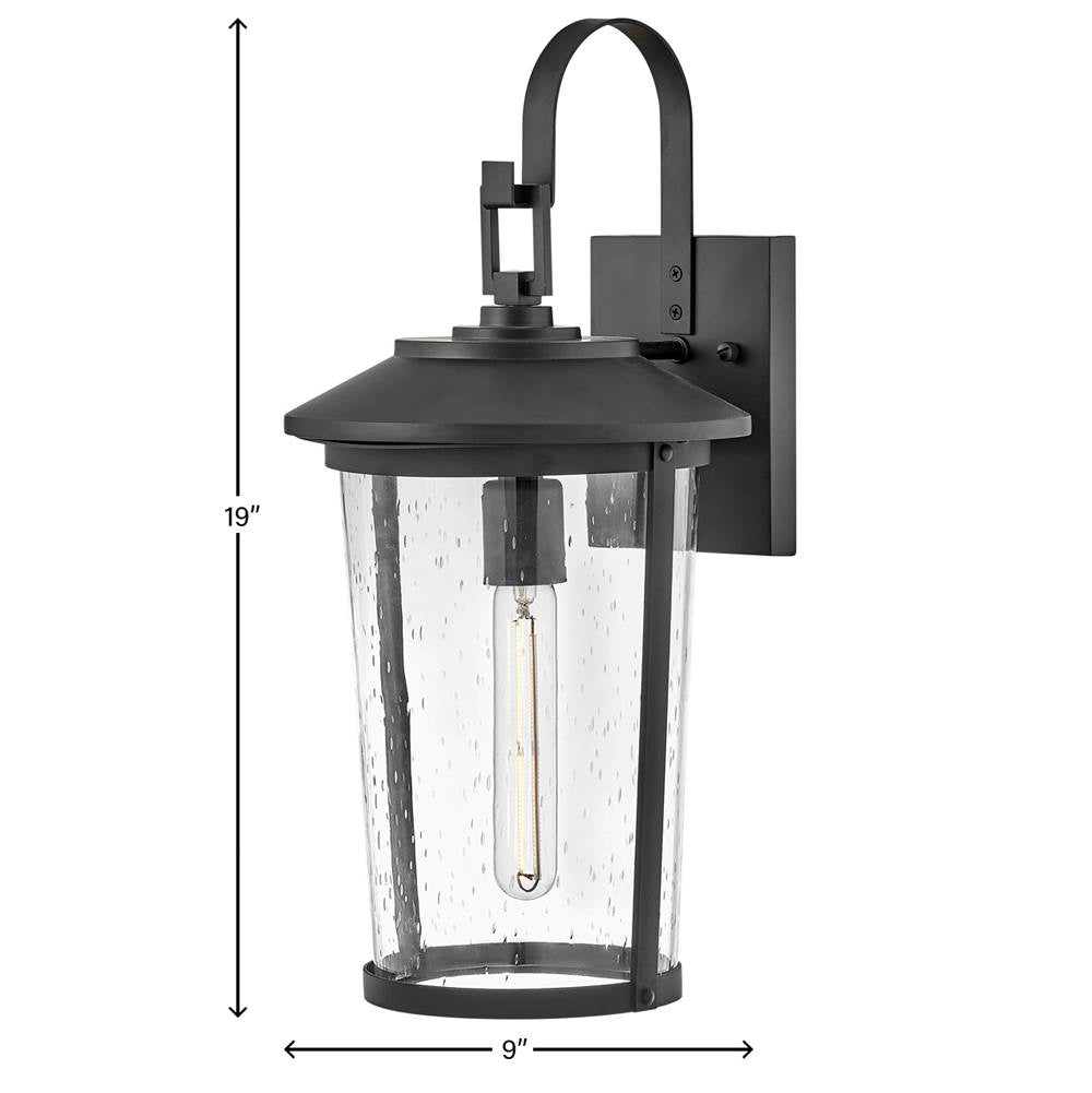 Lark 82024BK Black Medium Wall Mount Lantern Image 2