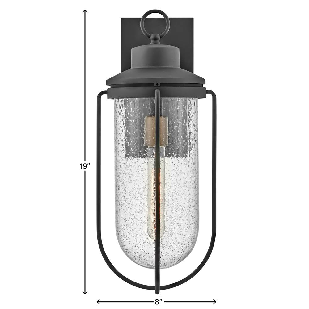 Lark 82034MB Museum Black Medium Wall Mount Lantern Image 2