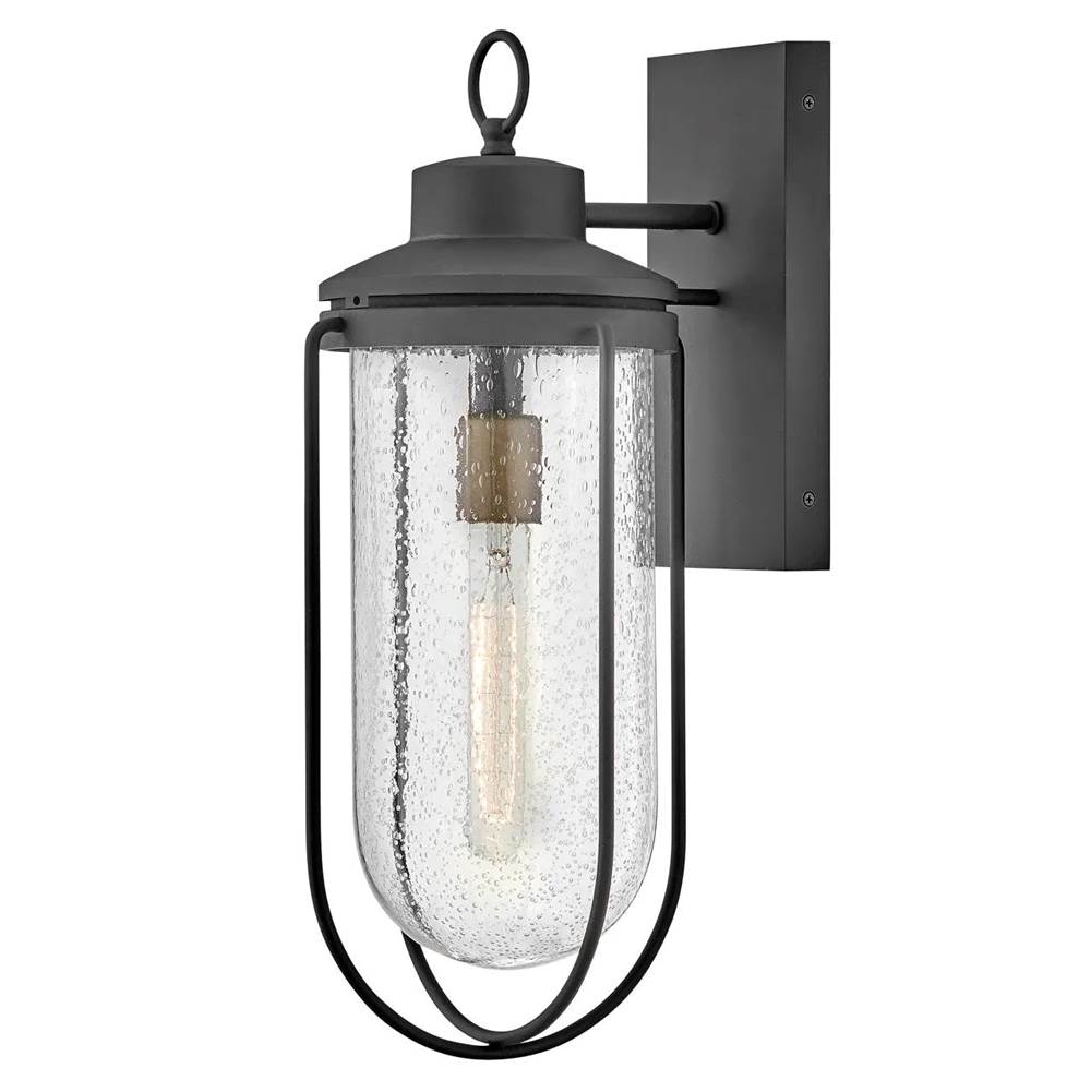 Lark 82034MB Museum Black Medium Wall Mount Lantern Image 1