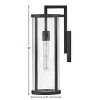 Lark 82054BK Black Medium Wall Mount Lantern Image 3