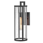 Lark 82054BK Black Medium Wall Mount Lantern Image 1
