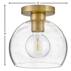 Lark 83011LCB Lacquered Brass Small Flush Mount Image 4