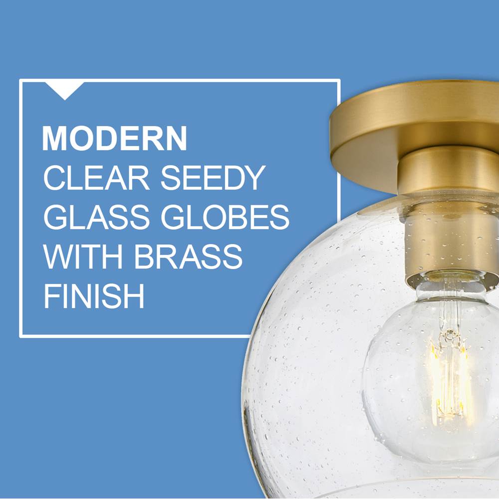 Lark 83011LCB Lacquered Brass Small Flush Mount Image 3