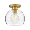 Lark 83011LCB Lacquered Brass Small Flush Mount Image 1
