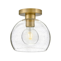 Lark 83011LCB Lacquered Brass Small Flush Mount Image 1