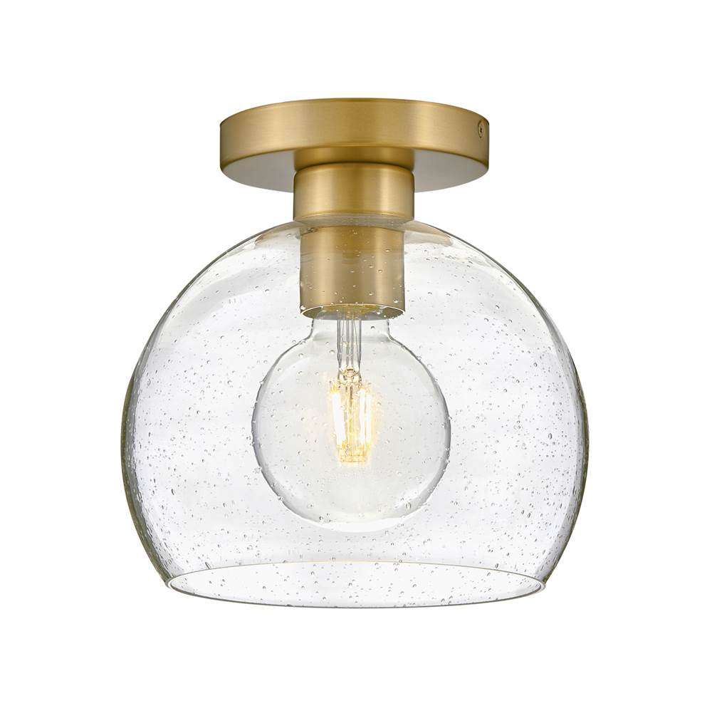 Lark 83011LCB Lacquered Brass Small Flush Mount Image 1