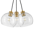 Lark 83013LCB Lacquered Brass Three Light Pendant Image 6