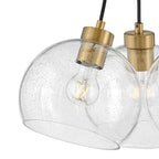 Lark 83013LCB Lacquered Brass Three Light Pendant Image 4