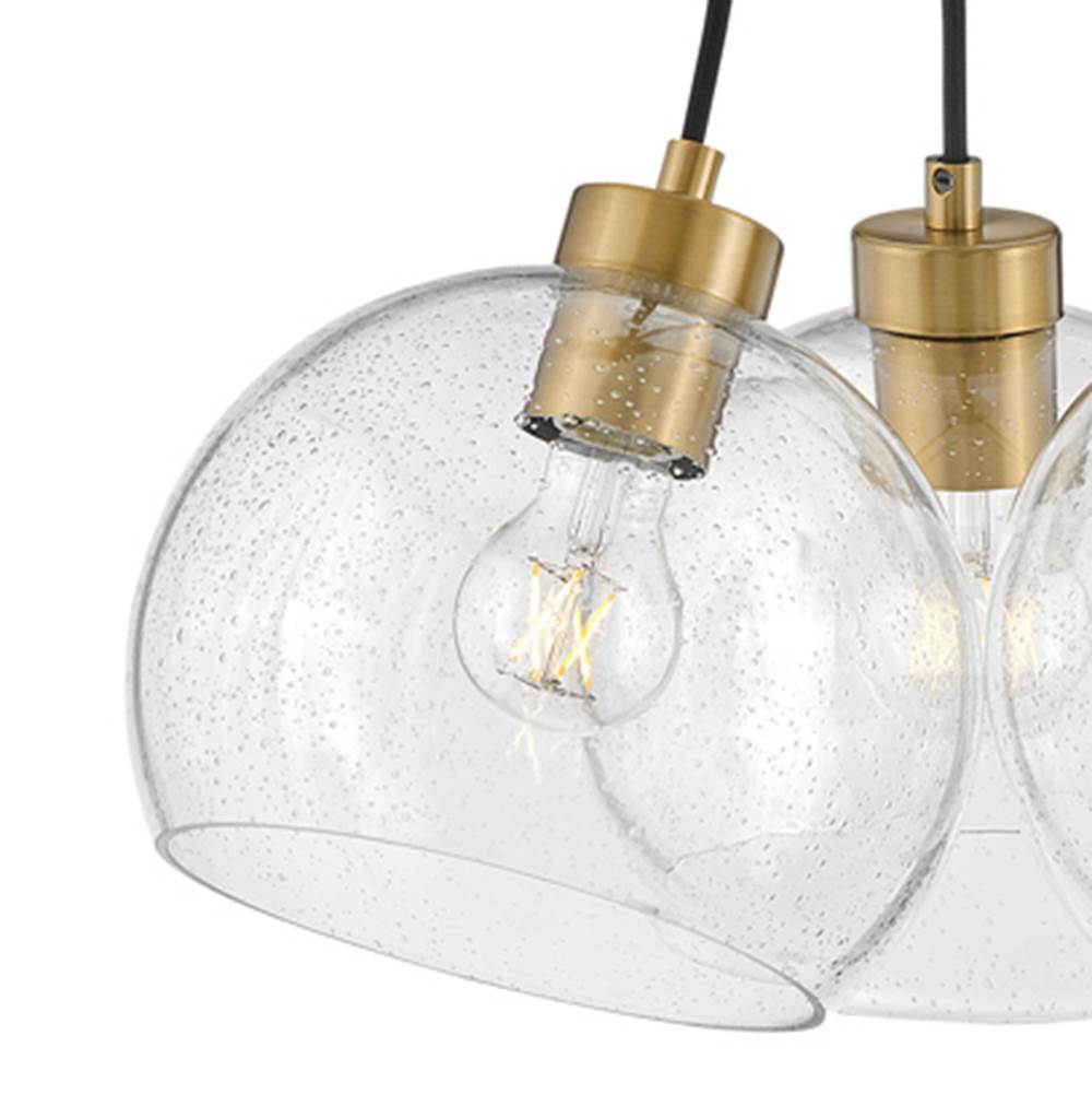Lark 83013LCB Lacquered Brass Three Light Pendant Image 4