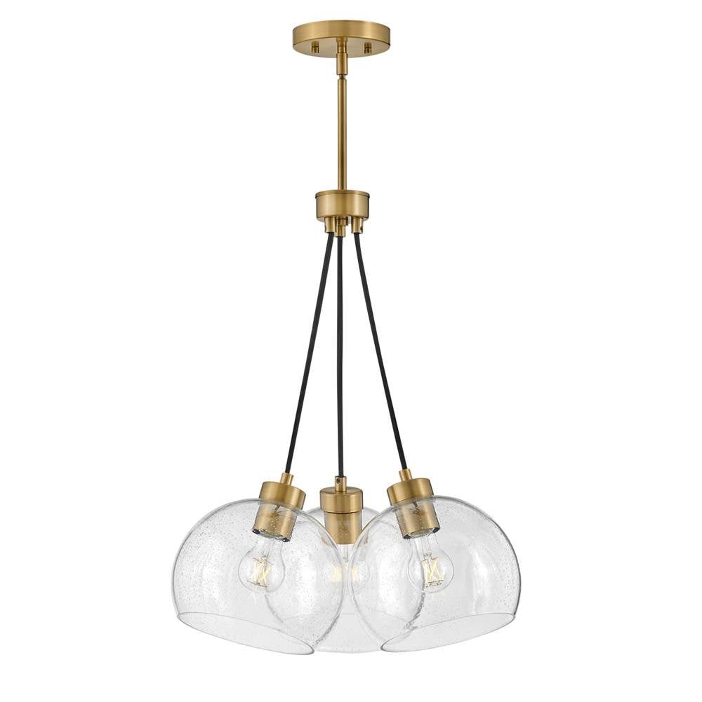 Lark 83013LCB Lacquered Brass Three Light Pendant Image 1