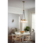 Lark 83015LCB Lacquered Brass Five Light Pendant Image 8