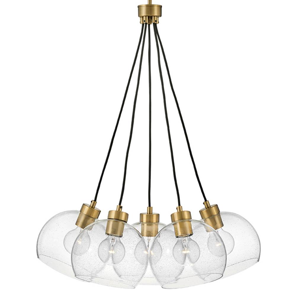 Lark 83015LCB Lacquered Brass Five Light Pendant Image 7