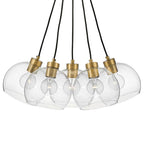 Lark 83015LCB Lacquered Brass Five Light Pendant Image 6