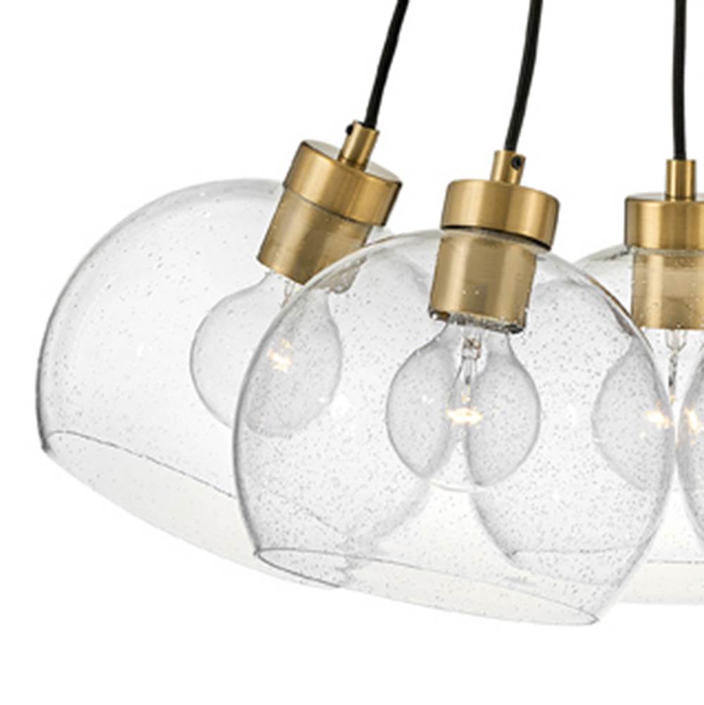 Lark 83015LCB Lacquered Brass Five Light Pendant Image 5