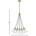 Lark 83015LCB Lacquered Brass Five Light Pendant Image 3