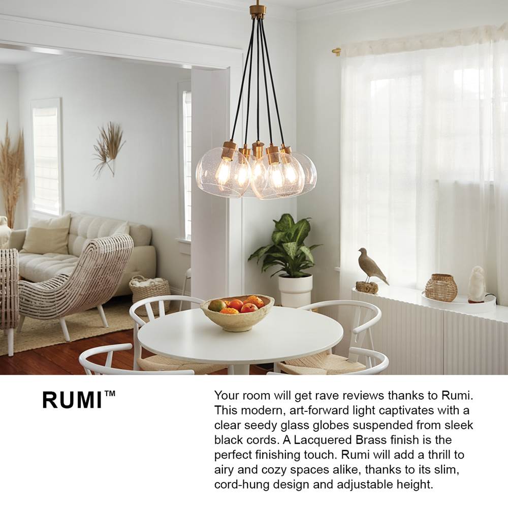Lark 83016LCB Lacquered Brass Seven Light Linear Image 2