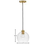 Lark 83017LCB Lacquered Brass Single Light Pendant Image 3