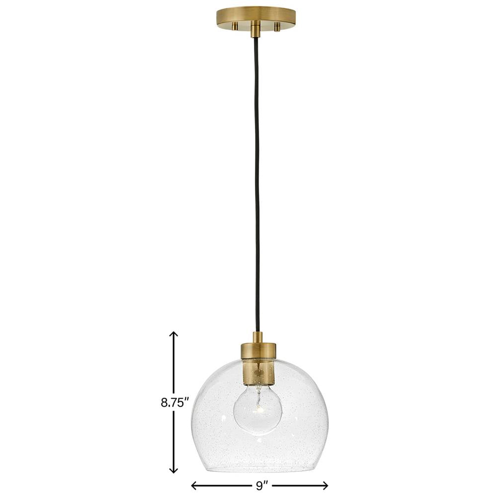 Lark 83017LCB Lacquered Brass Single Light Pendant Image 3
