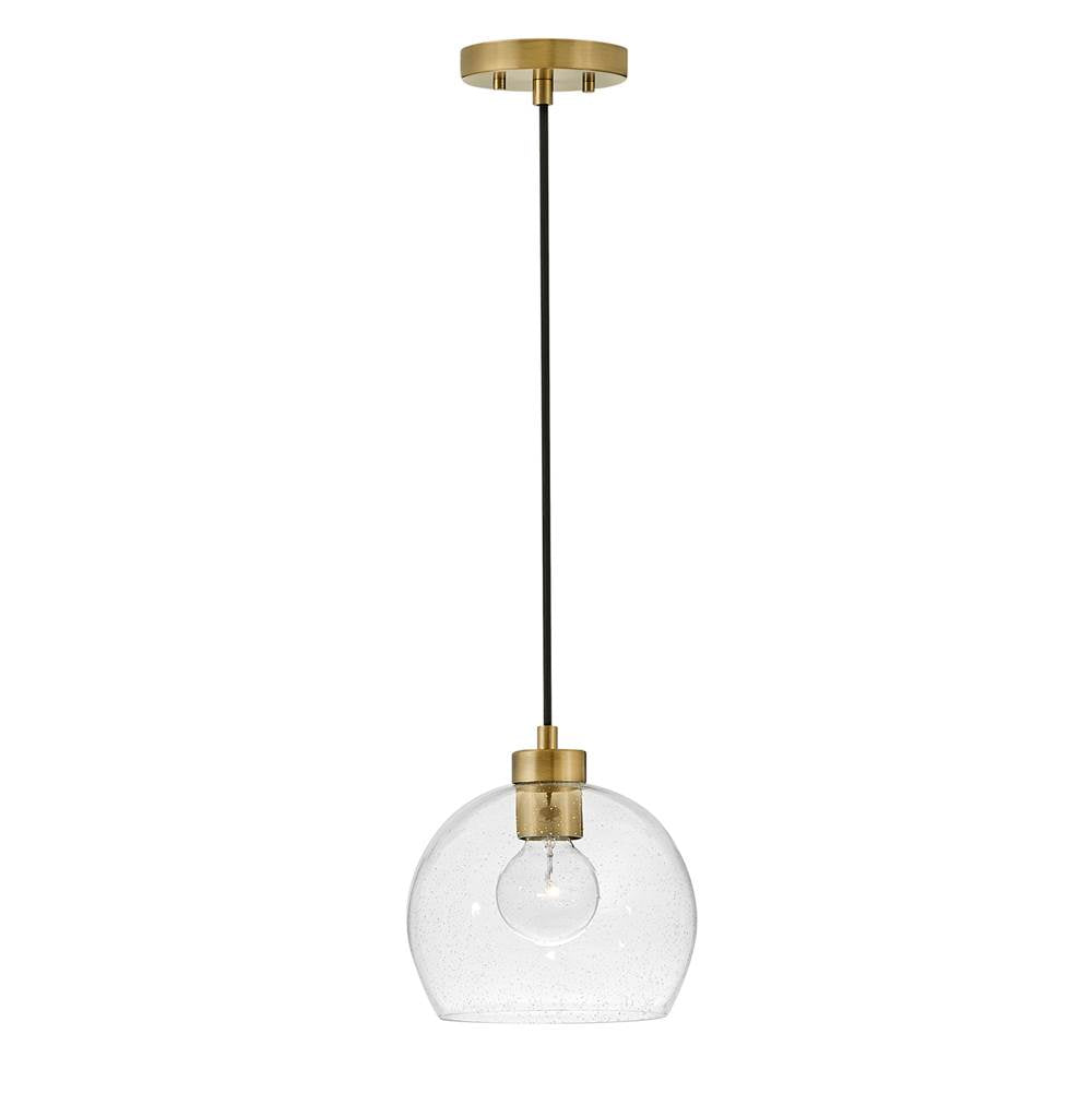 Lark 83017LCB Lacquered Brass Single Light Pendant Image 1