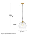 Lark 83018LCB Lacquered Brass Medium Pendant Image 2